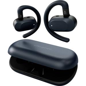 Creative Outlier GO TWS On Ear headset Bluetooth Stereo Zwart Bestand tegen zweet, Waterbestendig, Indicator voor batterijstatus, Incl. oplaad- en