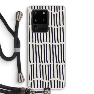 Moroccan stripes: Samsung Galaxy S20 Ultra Transparant Hoesje met koord