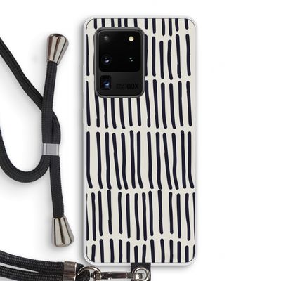 Moroccan stripes: Samsung Galaxy S20 Ultra Transparant Hoesje met koord