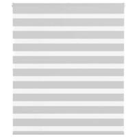 VidaXL Zebra rolgordijn 125x100 cm stofbreedte 120,9 cm lichtgrijs