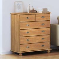Ladekast ASKIM Bruin 91 x 40 x 95.5 cm Massief grenenhout