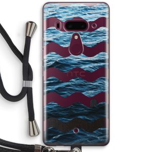 Oceaan: HTC U12+ Transparant Hoesje met koord