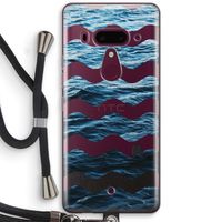 Oceaan: HTC U12+ Transparant Hoesje met koord