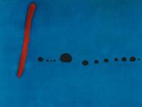 Kunstdruk Joan Miro - Blue II, 4-3-61 80x60cm