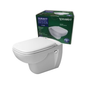 Duravit D-Code Wandcloset Pack Diepspoel En Softclose Closetzitting 35.9x54.5x41 cm Keramiek En Duroplast Wit