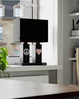 Zwarte tafellamp met stoffen kap &apos;By Rydens Stand By Me&apos;