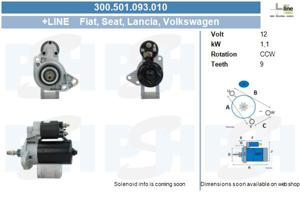 Startmotor / Starter BV PSH, Spanning (Volt)12V, u.a. für VW, Lancia, Seat, Audi, Skoda