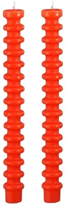 Mica Decorations dinerkaars ribbel 25cm rood