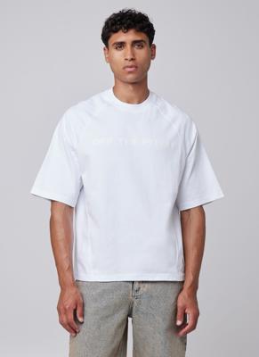 Off The Pitch Raglan Loose Fit T-Shirt Heren Wit - Maat XS - Kleur: Wit | Soccerfanshop