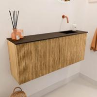 Toiletmeubel Mondiaz Joya | 100 cm | Meubelkleur Oak | Faye wastafel Urban Rechts | Zonder kraangat(en) Toiletmeubel Mondiaz Joya | 100 cm | Meubelkleur Oak | Faye wastafel Urban Rechts | Zonder kraangat(en)