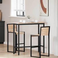 Tafel Naturel 100 x 40 x 101 cm Engineered hout en staal