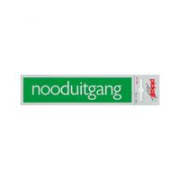 Bord Alulook Nooduitgang groen - 165x44 mm zelfklevend.