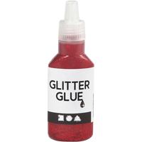 Creativ Company Glitterlijm, rood, 25 ml/ 1 fles