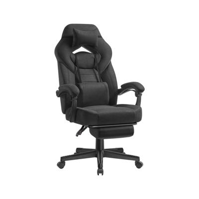 Ergonomische bureaustoel met voetsteun, inkt zwart