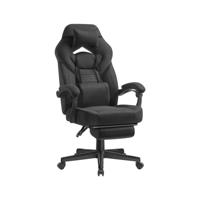 Ergonomische bureaustoel met voetsteun, inkt zwart