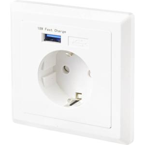 Sygonix SY-4777292 Stopcontact (inbouw) Met USB Wit