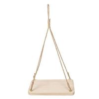 Clayre & Eef Plantenhanger 40x25x3|63 cm Beige Hout Vierkant Hangpot