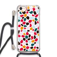 Colored Giraffe: iPhone 8 Transparant Hoesje met koord