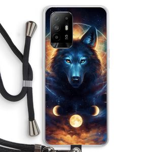 Wolf Dreamcatcher: Oppo A94 5G Transparant Hoesje met koord