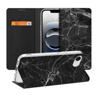 Apple iPhone 16e | Standcase | Marmer Zwart - Origineel Cadeau Vader