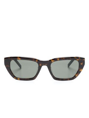 Saint Laurent Eyewear lunettes de soleil SL M127 F à monture papillon - Marron