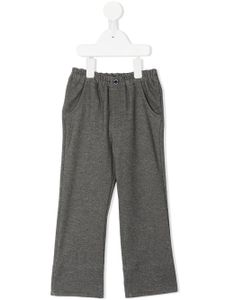 familiar pantalon droit à taille élastiquée - Gris