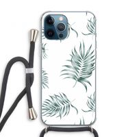Simple leaves: iPhone 12 Pro Transparant Hoesje met koord