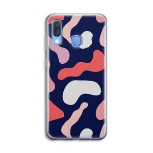 Memphis Shapes Pink: Samsung Galaxy A40 Transparant Hoesje