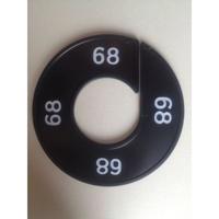 Maatring 9cm zwart/wit 68