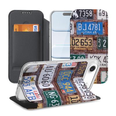 Book Wallet Case iPhone Air Kentekenplaten