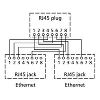 Metz Connect RJ45 Netwerk Y-adapter CAT 5 [2x RJ45-bus - 1x RJ45-stekker] Zilver - thumbnail