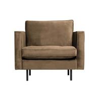 BePureHome Rodeo Classic Fauteuil - Velvet - Taupe