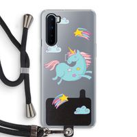 Vliegende eenhoorn: OnePlus Nord Transparant Hoesje met koord