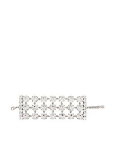 Moschino bracelet torque serti de cristaux - Argent