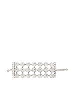 Moschino bracelet torque serti de cristaux - Argent