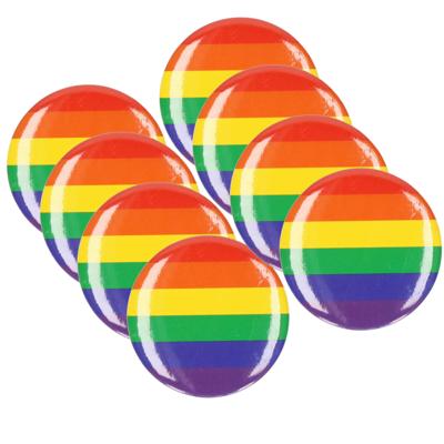 Regenboog gay pride kleuren - 25x - tas/jas mini pin - broche/button - Dia 4 cm - Regenboog vlag