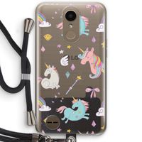 Fantasiewereld: LG K10 (2017) Transparant Hoesje met koord