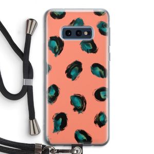 Pink Cheetah: Samsung Galaxy S10e Transparant Hoesje met koord
