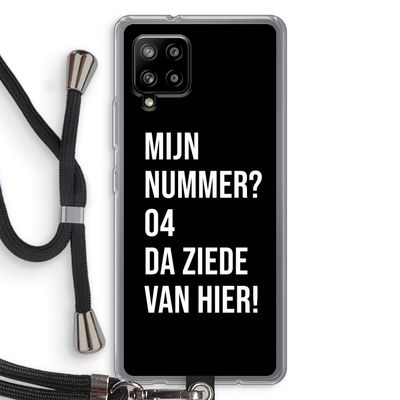 Da ziede van hier - Zwart: Samsung Galaxy A42 5G Transparant Hoesje met koord