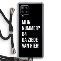Da ziede van hier - Zwart: Samsung Galaxy A42 5G Transparant Hoesje met koord