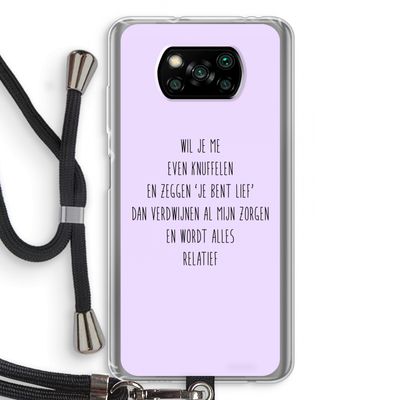 Relatief: Xiaomi Poco X3 Pro Transparant Hoesje met koord