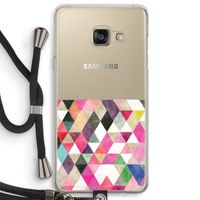 Gekleurde driehoekjes: Samsung Galaxy A3 (2016) Transparant Hoesje met koord
