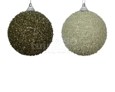 Kerstbal Foam Glitter Ø8cm Assorti 1st
