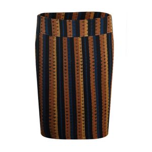 Skirt jacquard printed stripes