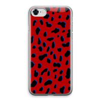 Red Leopard: iPhone 8 Transparant Hoesje