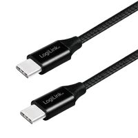 LogiLink CU0153 USB-kabel 0,3 m USB 2.0 USB C Zwart - thumbnail