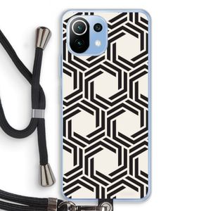 Geometrisch patroon: Xiaomi Mi 11 Lite Transparant Hoesje met koord
