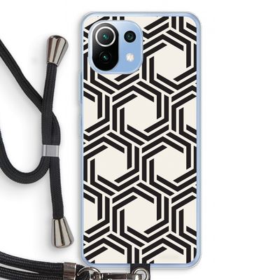 Geometrisch patroon: Xiaomi Mi 11 Lite Transparant Hoesje met koord