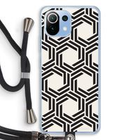 Geometrisch patroon: Xiaomi Mi 11 Lite Transparant Hoesje met koord