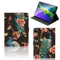 iPad Pro 11 2020/2021/2022 Flip Case Pauw met Bloemen
